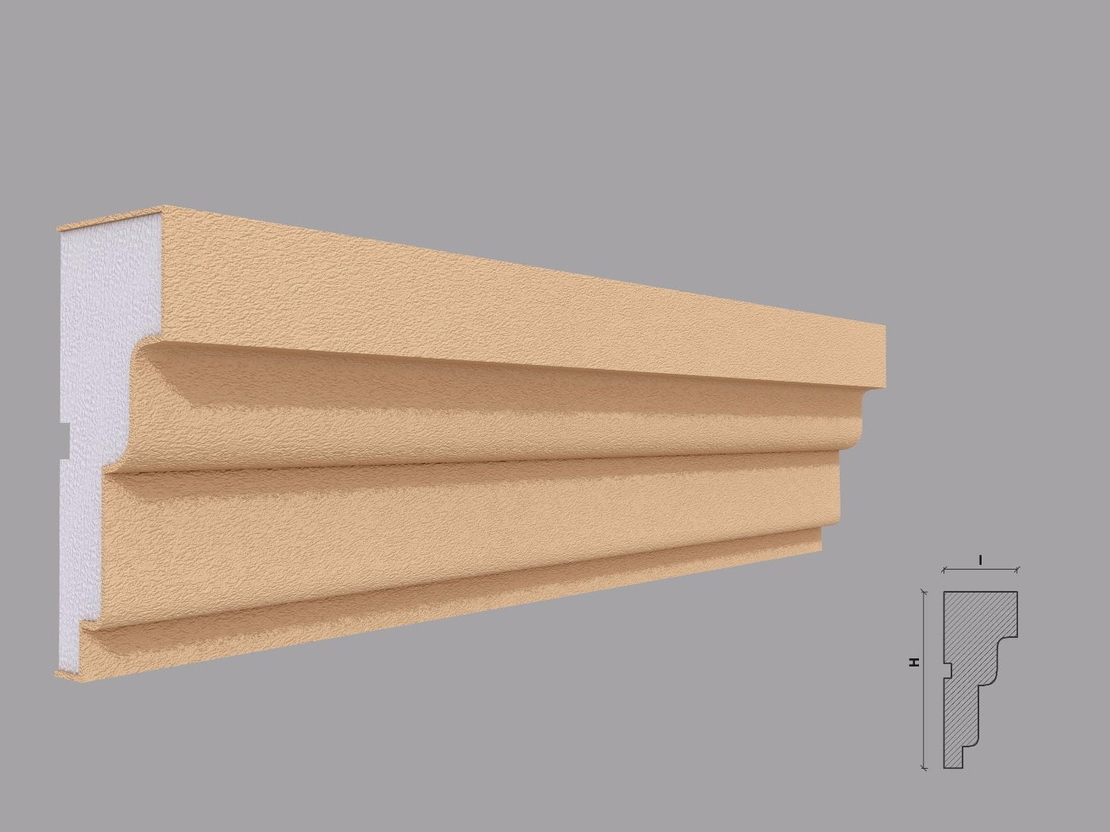 Ancadrament fereastra exterior F115 dimensiuni 120x50x2000mm