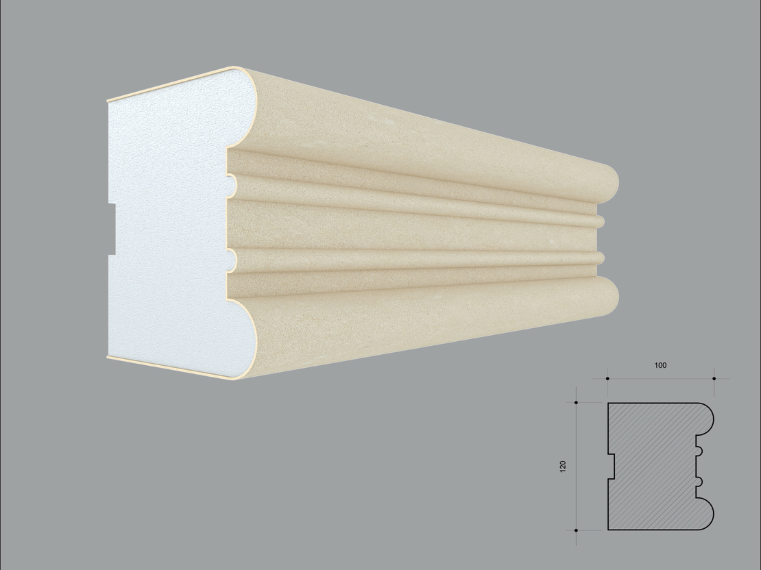 Brau decorativ de exterior F332 dimensiuni 120x100x2000mm