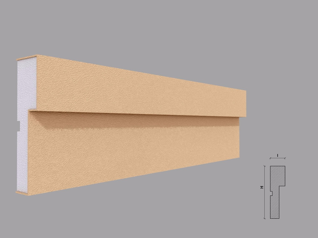 Ancadrament fereastra exterior F111 dimensiuni 125x35x2000mm