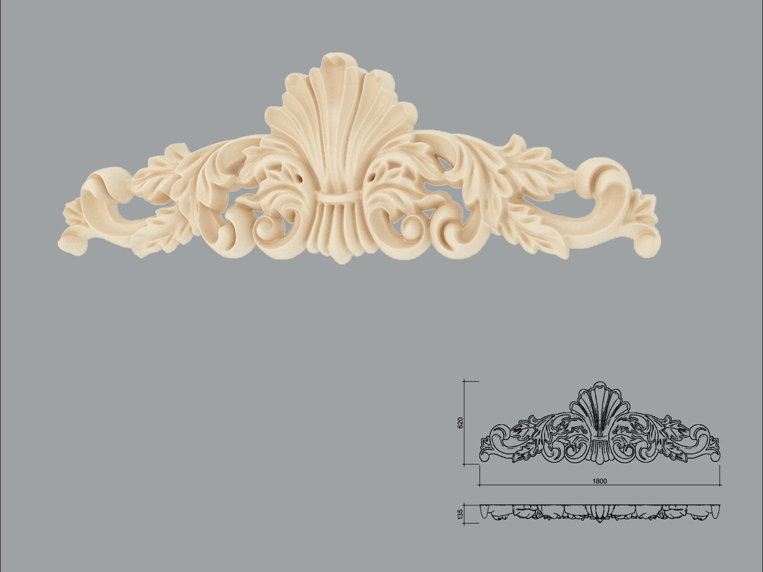 Accent decorativ de exterior DE23-1800 dimensiuni 620x135x1800mm