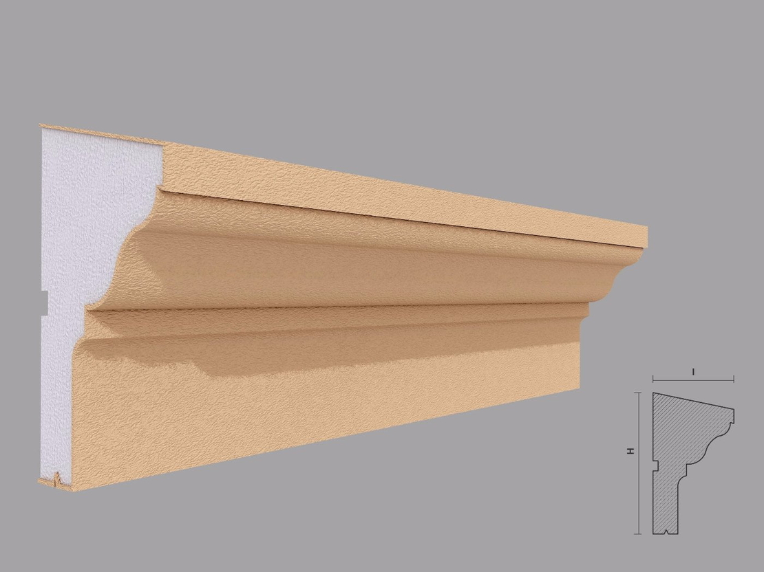 Brau decorativ de exterior F311 dimensiuni 140x80x2000mm