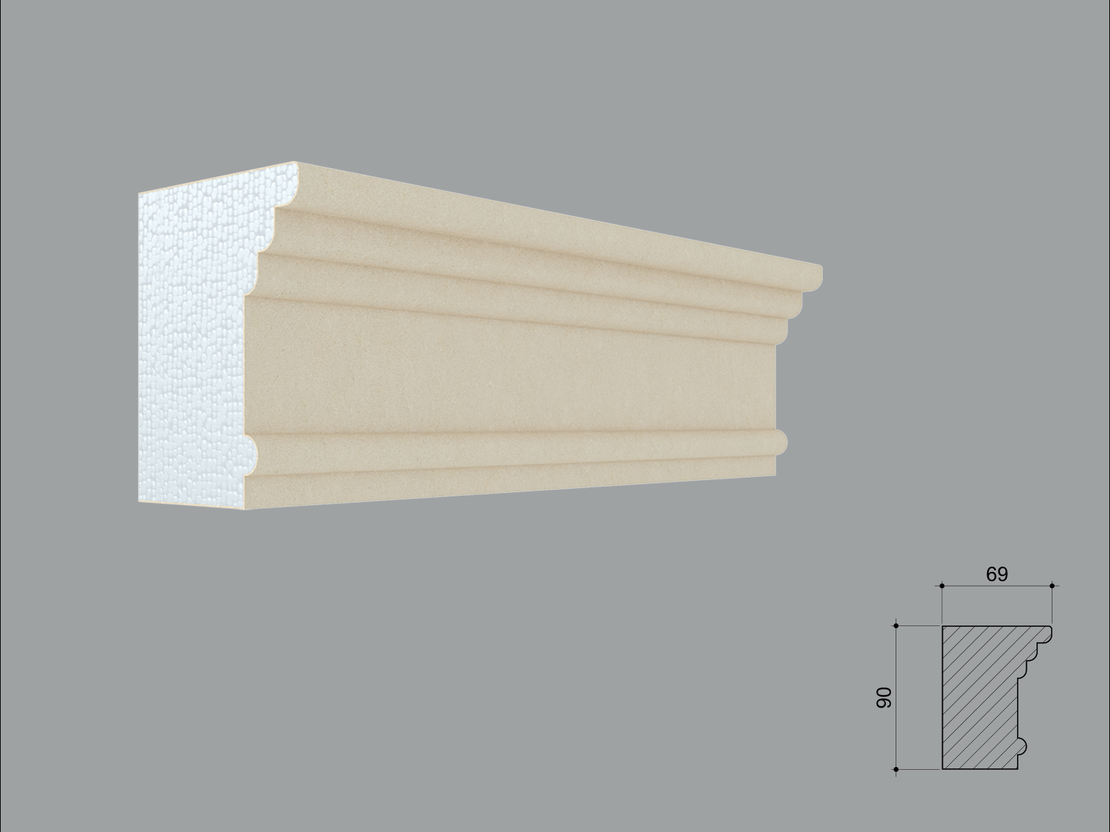 Ancadrament fereastra exterior tip FPC15-2M de dimensiuni 90x70x2000mm