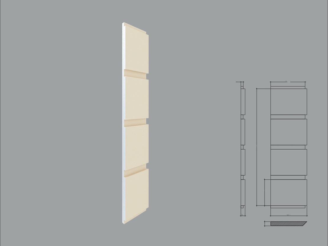Coltar decorativ de exterior CL07 dimensiuni 1000x35x350x250