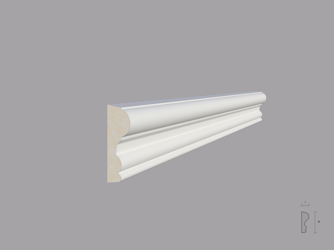 Brau poliuretan de interior RM45-15 dimensiuni 45x15x2000mm