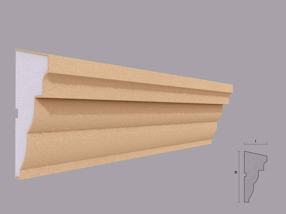 Brau decorativ de exterior F305 dimensiuni 135x60x2000mm