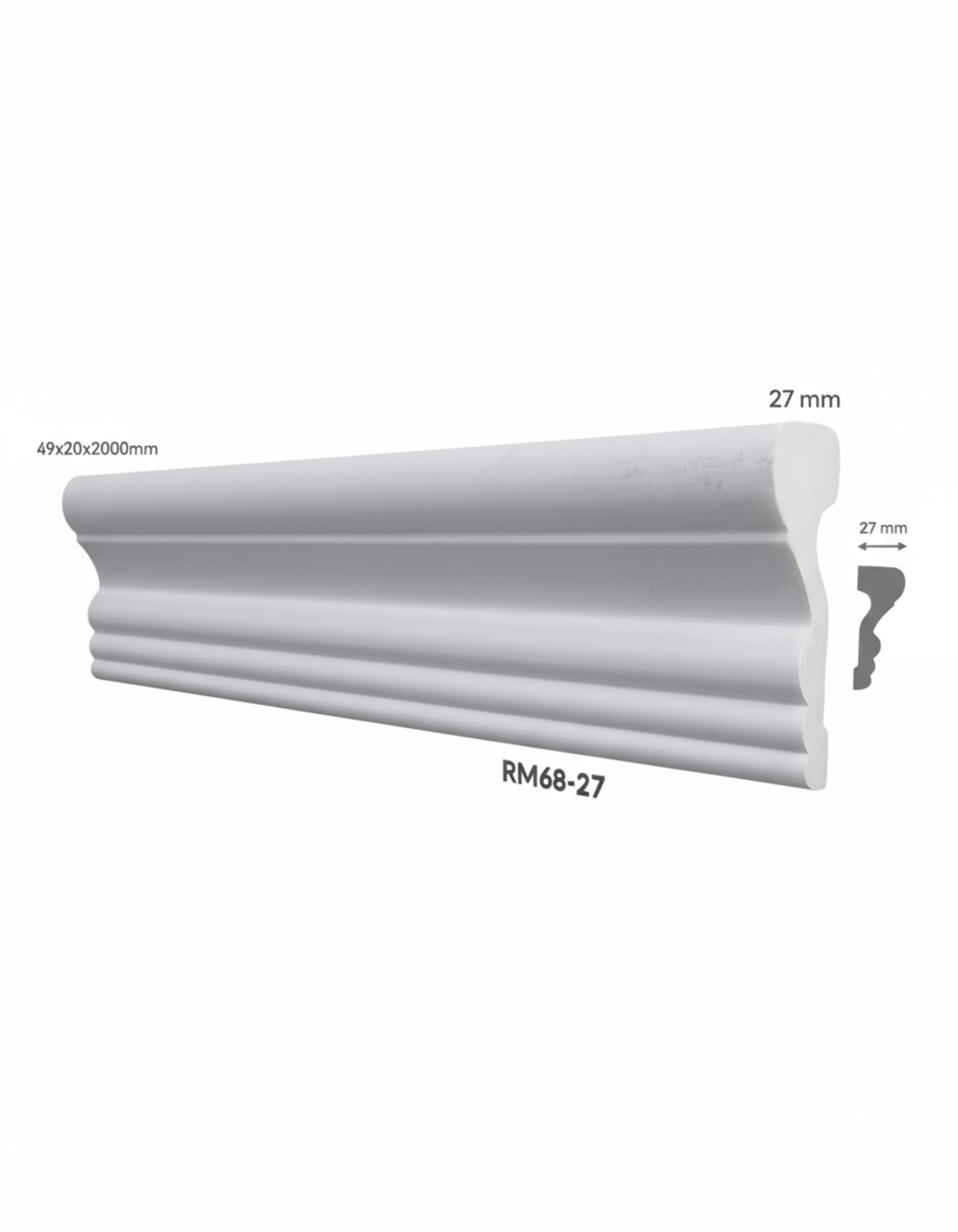 Brau poliuretan de interior RM68-27 dimensiuni 68x27x2000mm