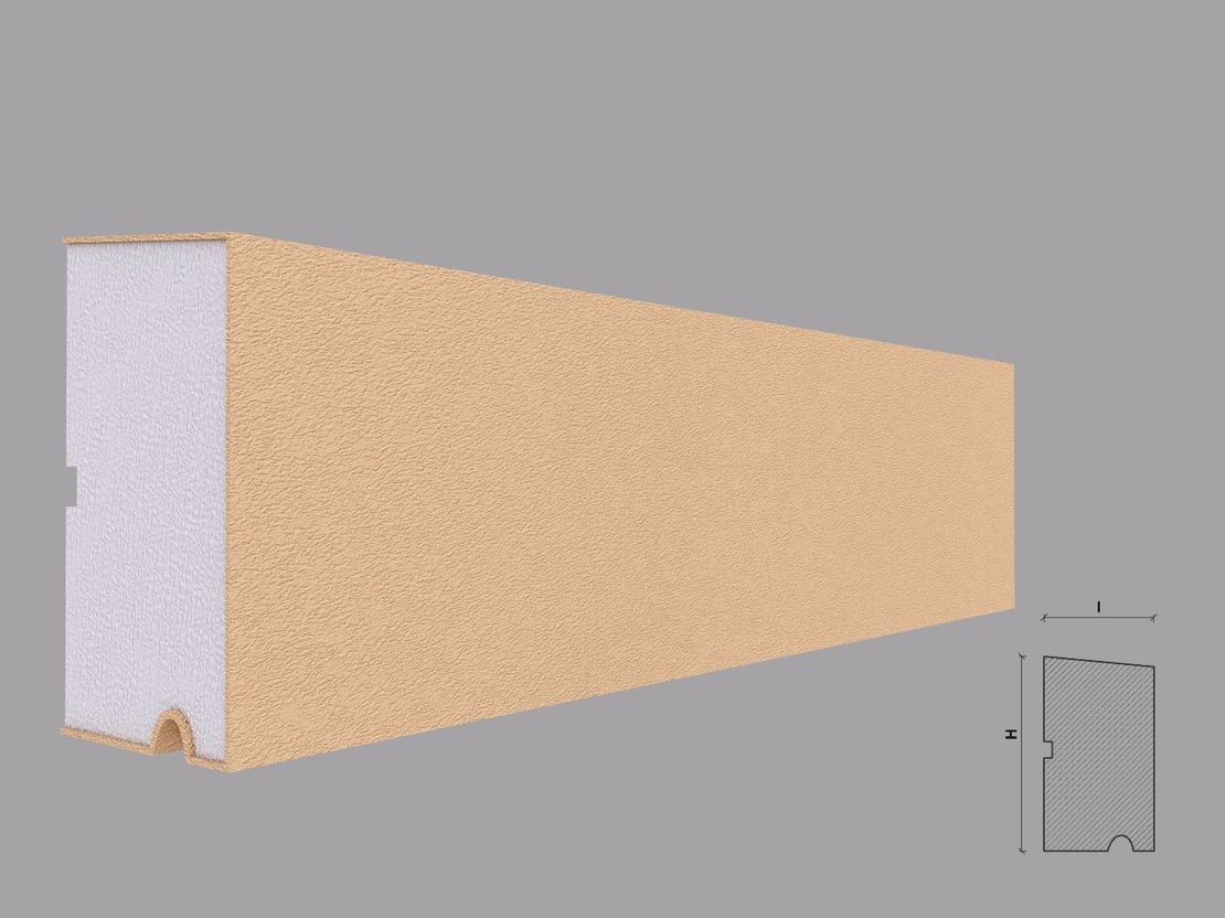 Solbanc/pervaz decorativ exterior PD203 dimensiuni 120x68x2000mm