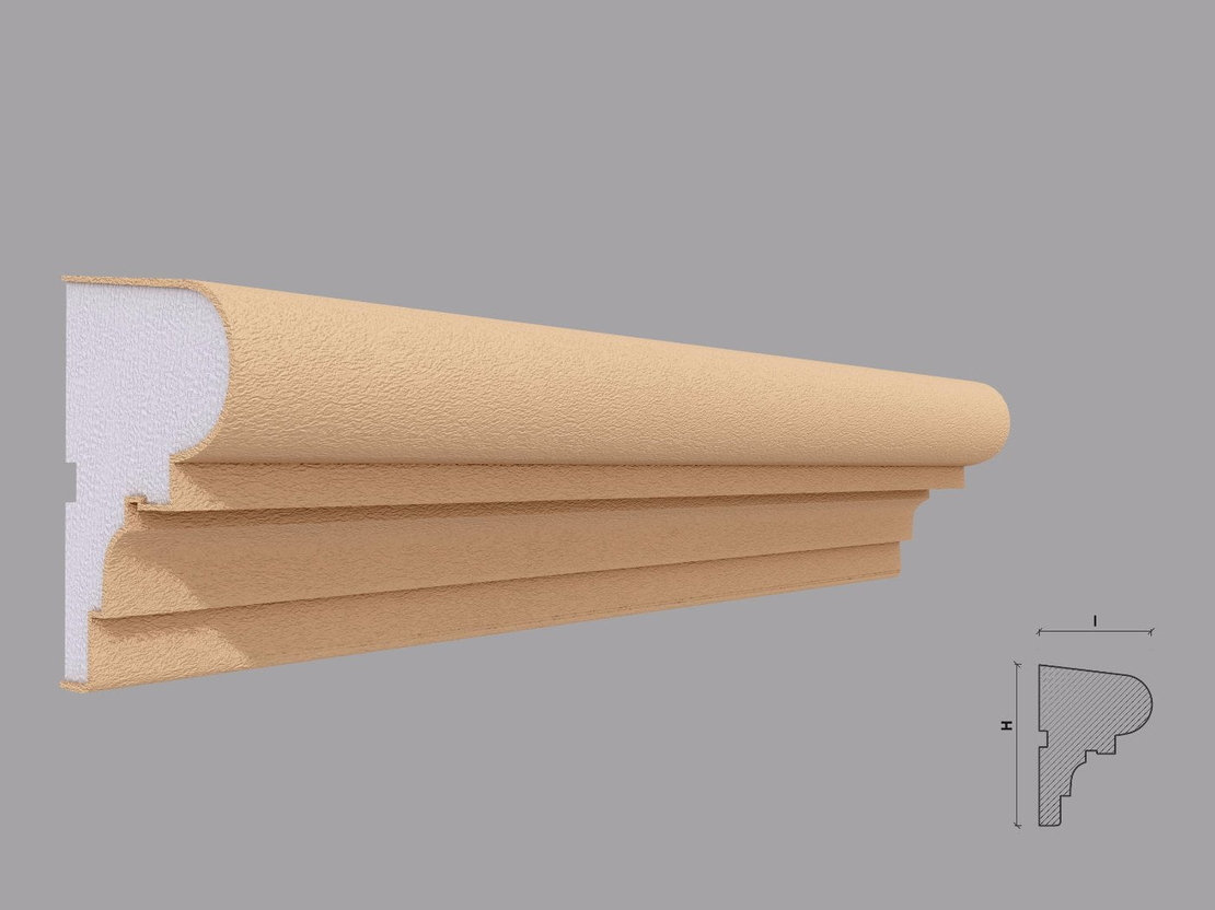 Solbanc/pervaz decorativ exterior PD205 dimensiuni 100x70x2000mm