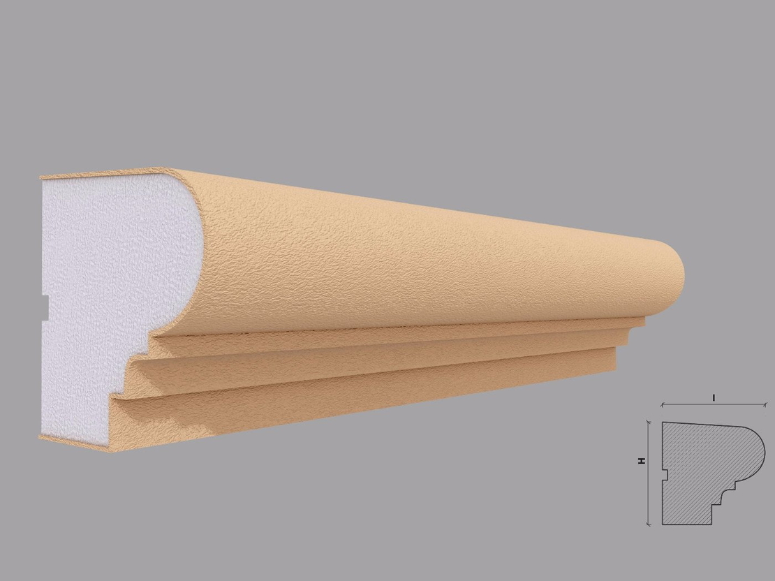 Solbanc/pervaz decorativ exterior PD202 dimensiuni 100x100x2000mm