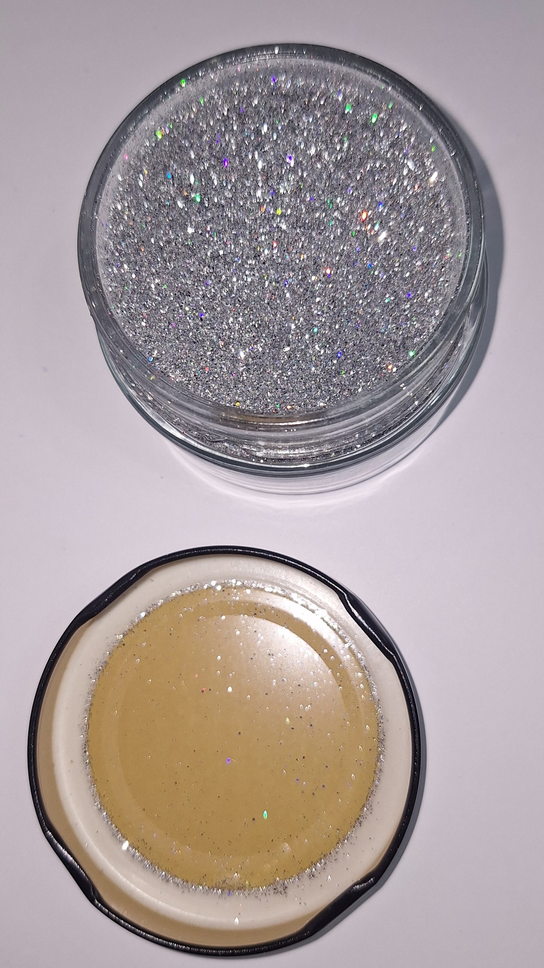Glitter argintiu holograma 100gr