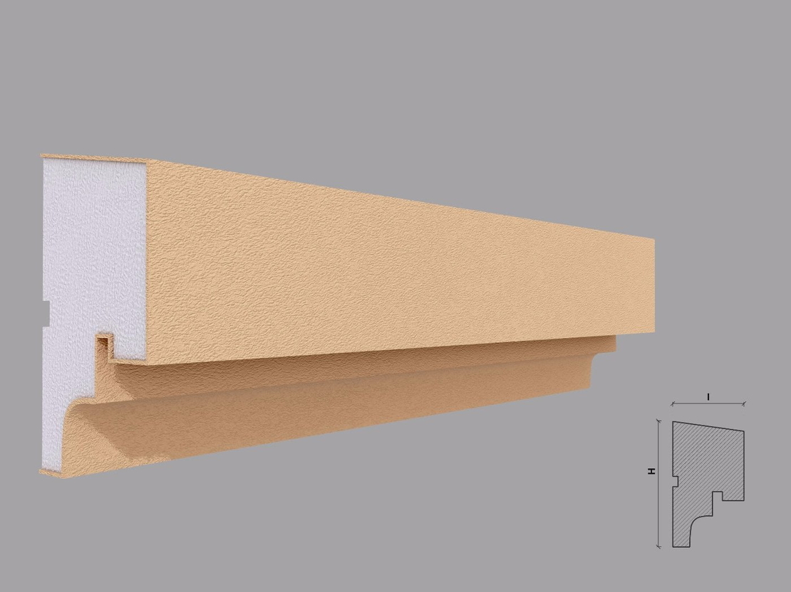 Solbanc/pervaz decorativ exterior PD208 dimensiuni 120x68x2000mm