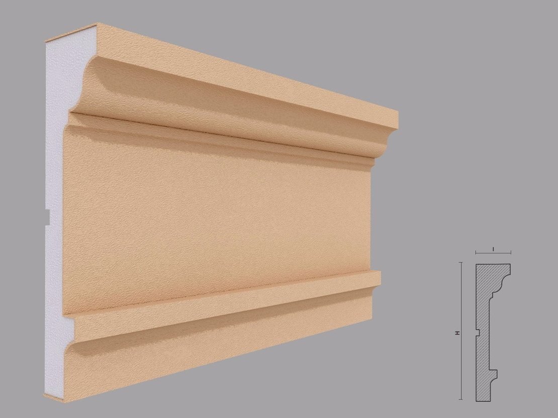 Cornisa decorativa de exterior C420 dimensiuni 260x67x2000mm