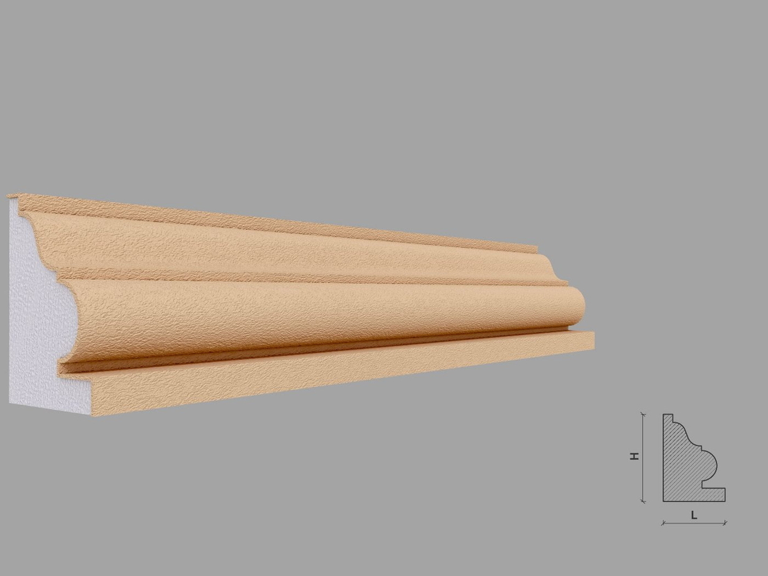 Brau decorativ de exterior soclu F331-50 dimensiuni 80x56x2000x50mm