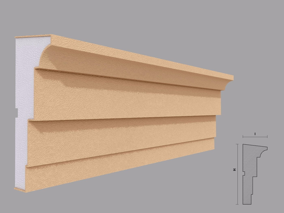 Brau decorativ de exterior F303 dimensiuni 160x65x2000mm