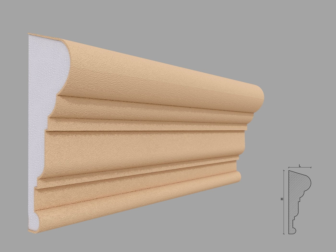 Brau decorativ de exterior F322 dimensiuni 200x66x2000mm