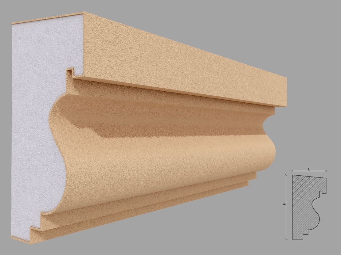 Solbanc/pervaz decorativ exterior PD223 dimensiuni 200x105x2000mm