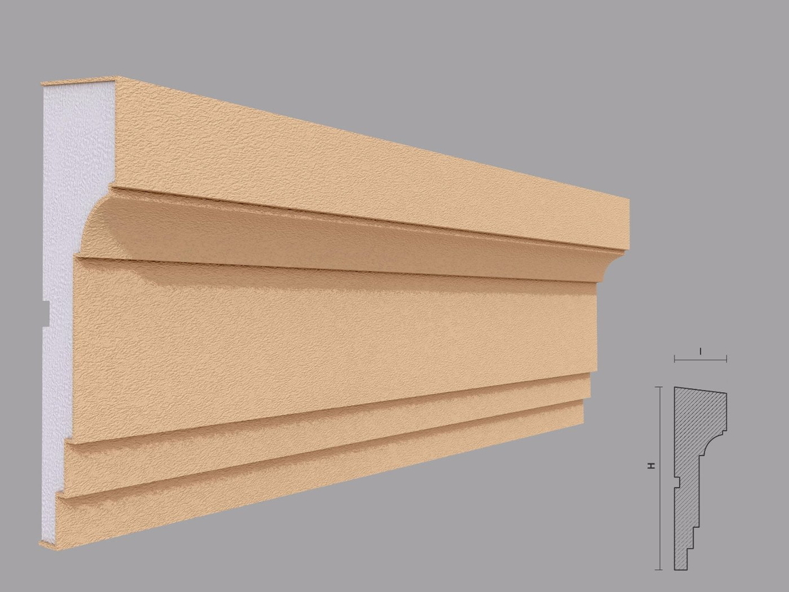 Brau decorativ de exterior F315 dimensiuni 175x50x2000mm