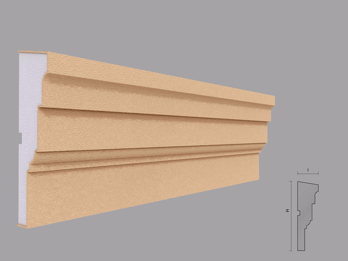 Brau decorativ de exterior F302 dimensiuni 150x45x2000mm