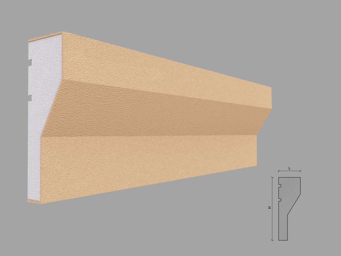 Ancadrament fereastra exterior FP137 dimensiuni 130x45x2000mm