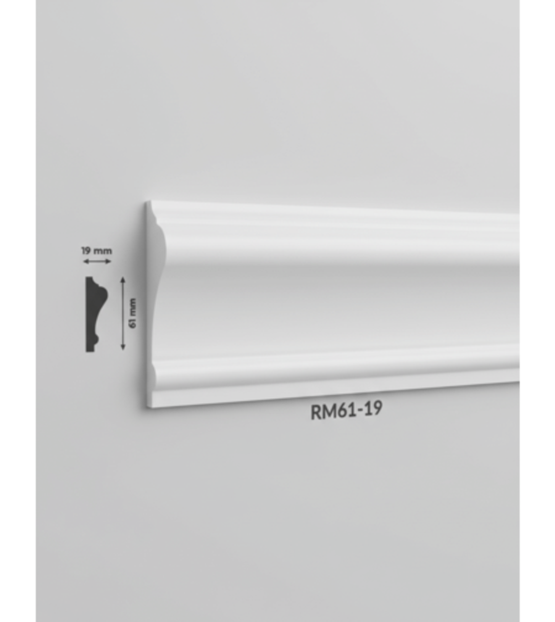 Brau poliuretan de interiorRM61-19 dimensiuni 61x19x2000mm