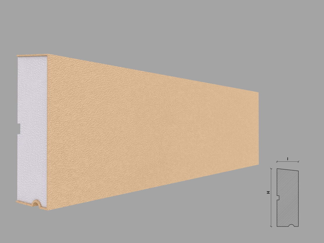 Solbanc/pervaz decorativ exterior PD218 dimensiuni 135x50x2000mm