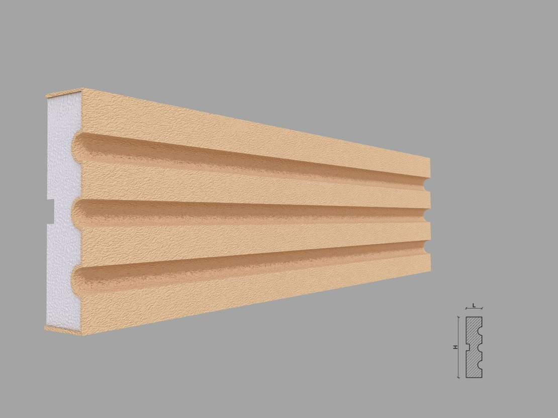 Ancadrament fereastra exterior F135 dimensiuni 115x30x2000mm