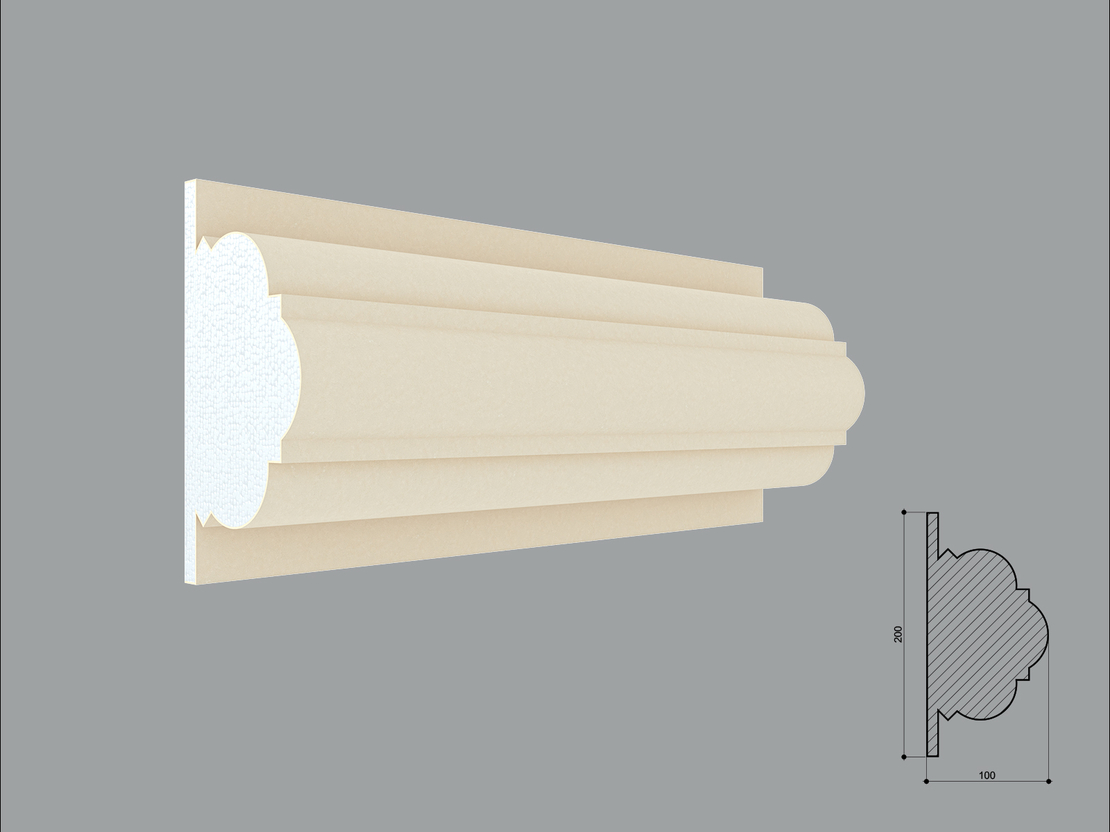 Brau decorativ de exterior F323 dimensiuni 200x100x2000mm