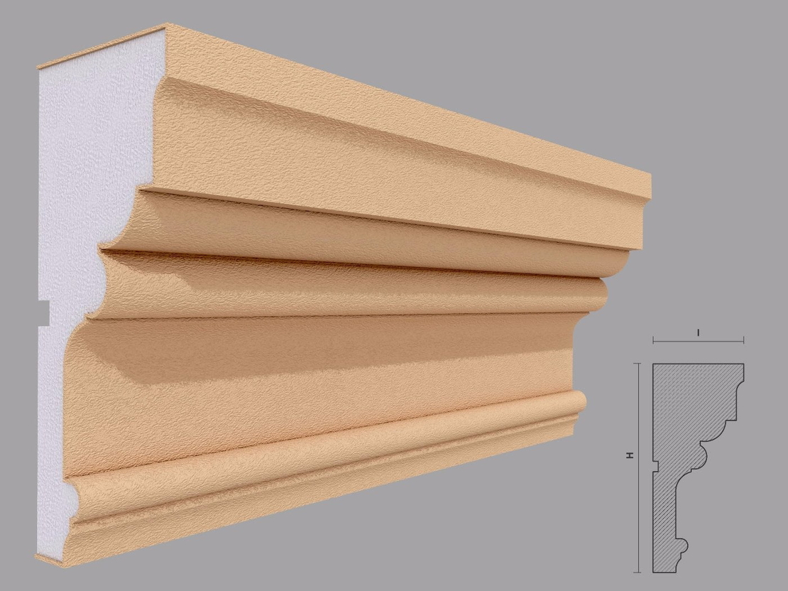 Cornisa decorativa de exterior C411 dimensiuni 200x87x2000mm