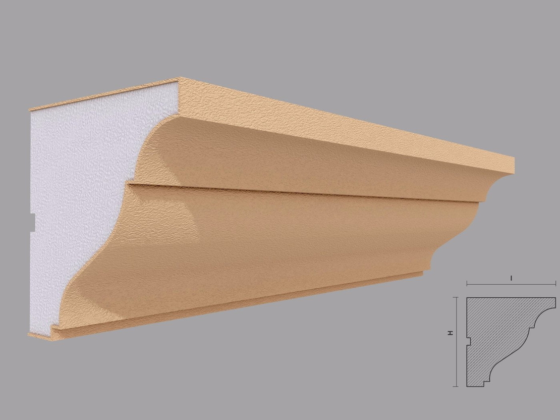 Cornisa decorativa de exterior C403 dimensiuni 120x120x2000mm