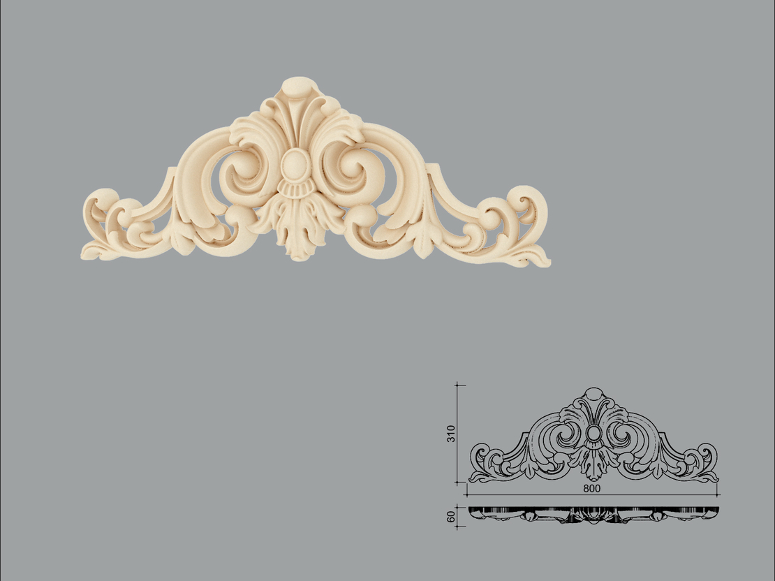 Accent decorativ de exterior DE20-800 dimensiuni 310x60x800mm