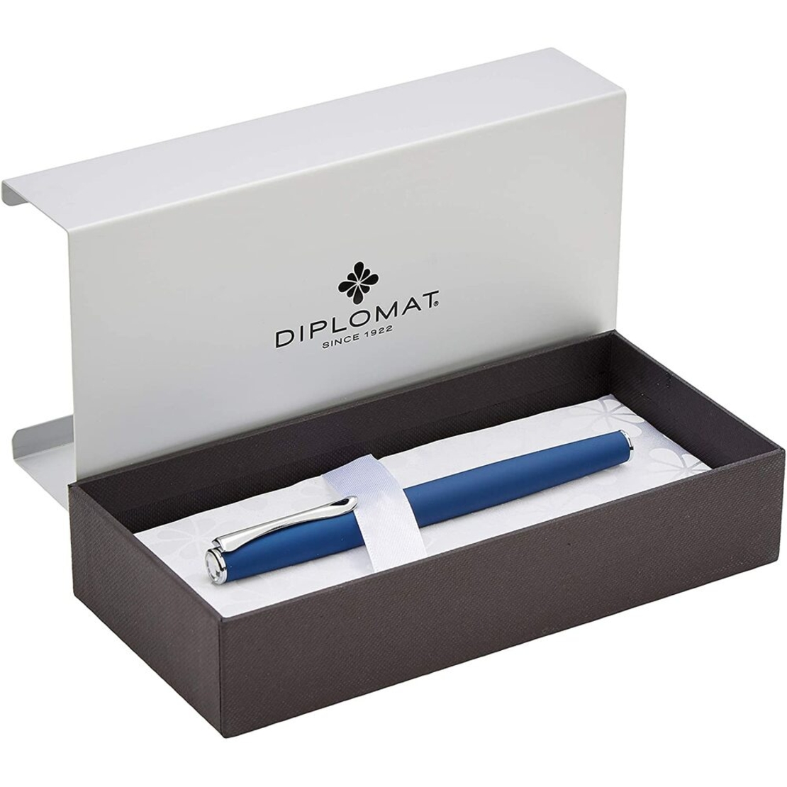 Stilou DIPLOMAT Esteem, cu penita B, din otel inoxidabil - lapis blue