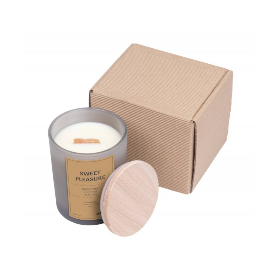 Lumanare in recipient de sticla, cu capac, 200gr, 40 de ore ardere, DONAU Home - Sweet Pleasure