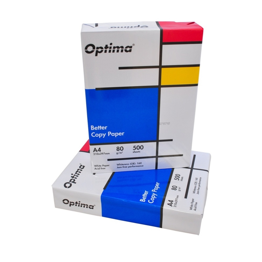 Hartie alba pentru copiator A4, 80g/mp, clasa B, 500coli/top, Optima