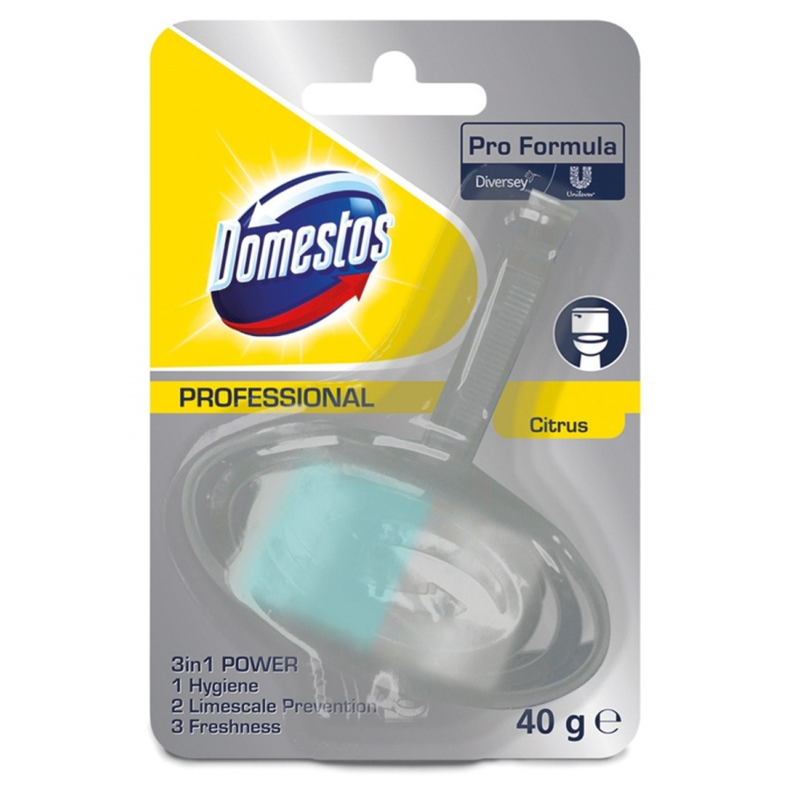 DOMESTOS Diversey Citrus, odorizant solid pentru toaleta - 40 grame