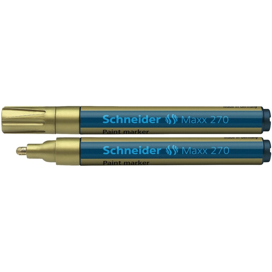 Marker cu vopsea SCHNEIDER Maxx 270, varf rotund 1-3mm - auriu