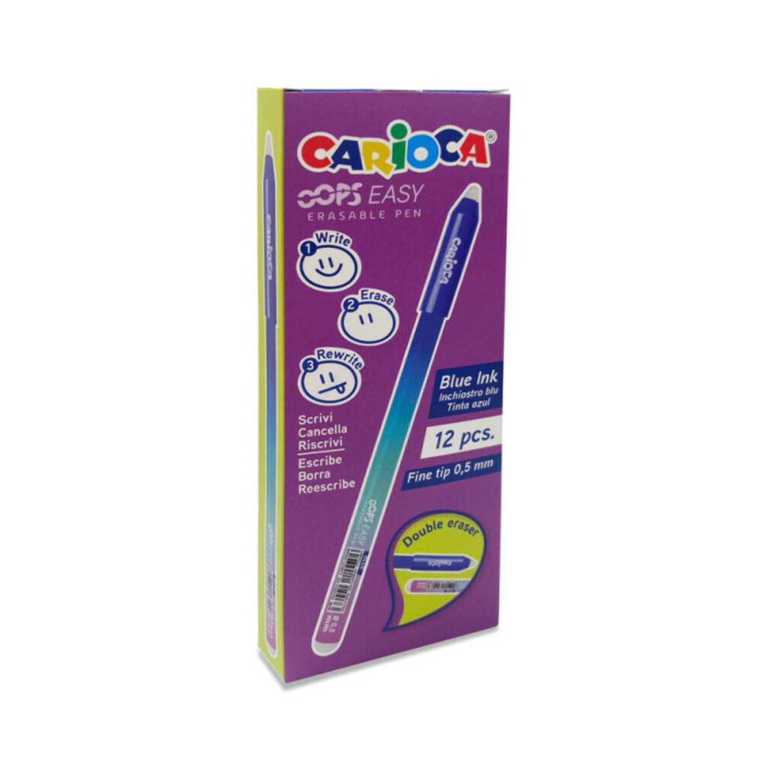 Pix cu radiera CARIOCA Oops Easy, albastru