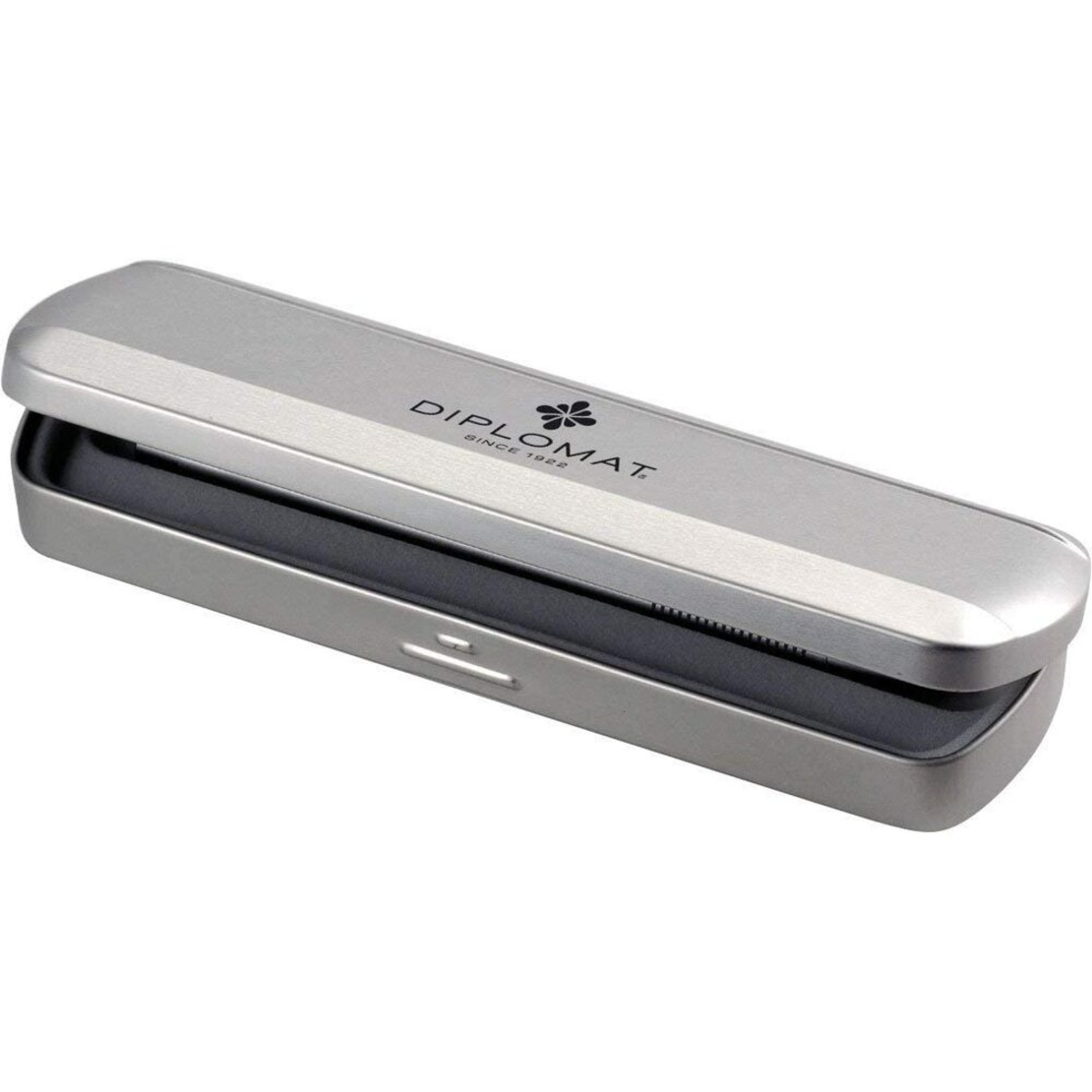 Stilou DIPLOMAT Traveller, cu penita M, din otel inoxidabil - black lacquer