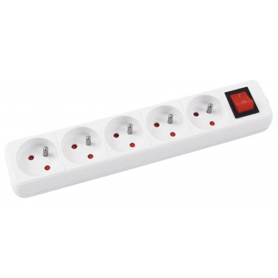 Prelungitor cu 5 prize, cablu 5 metri, cu intrerupator, Office Products - alb