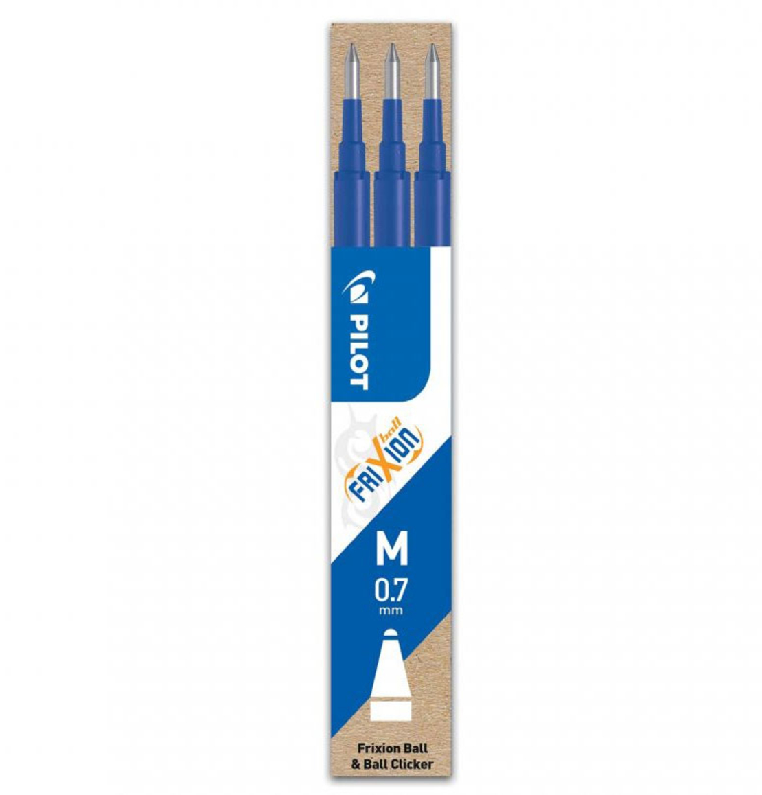 Rezerve roller Pilot Frixion 0.7mm, albastru, 3 buc/set