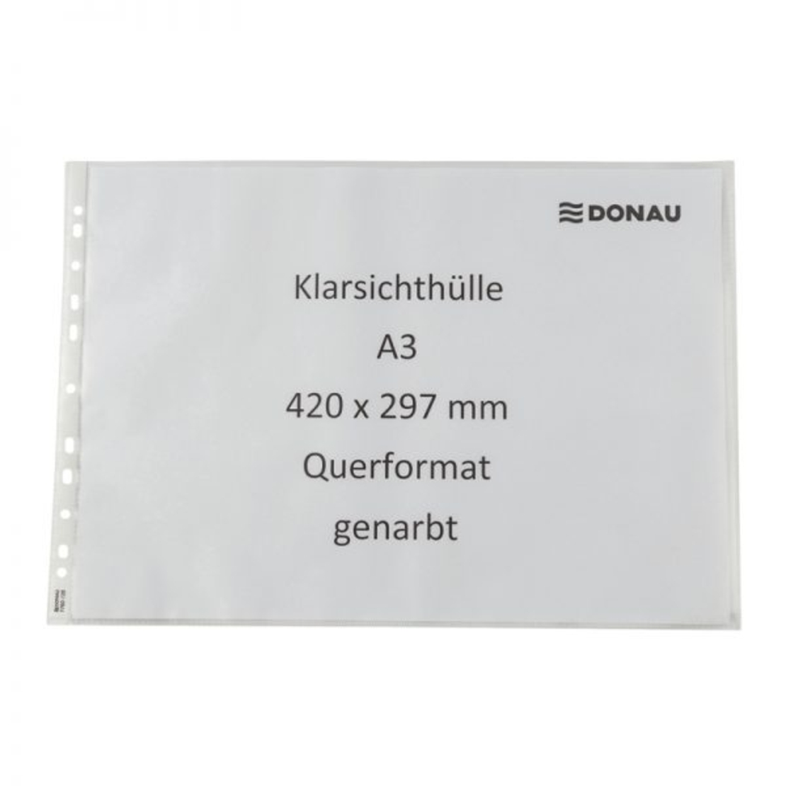 Folie protectie pentru documente A3 landscape, 120 microni, 50 folii/cutie, DONAU - transparent