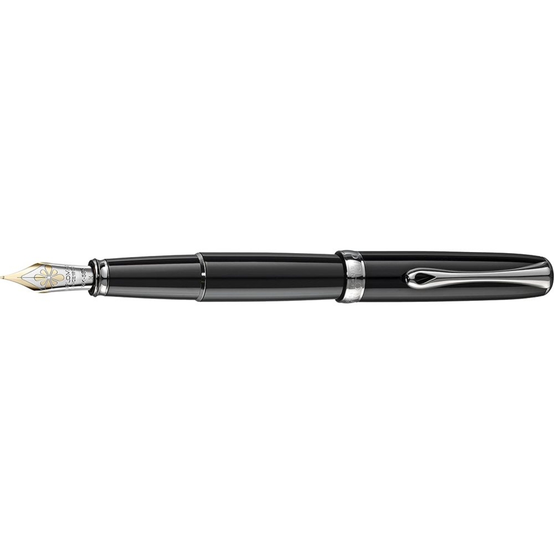 Stilou DIPLOMAT Excellence A2, cu penita M, aurita 14kt. - Black Lacquer