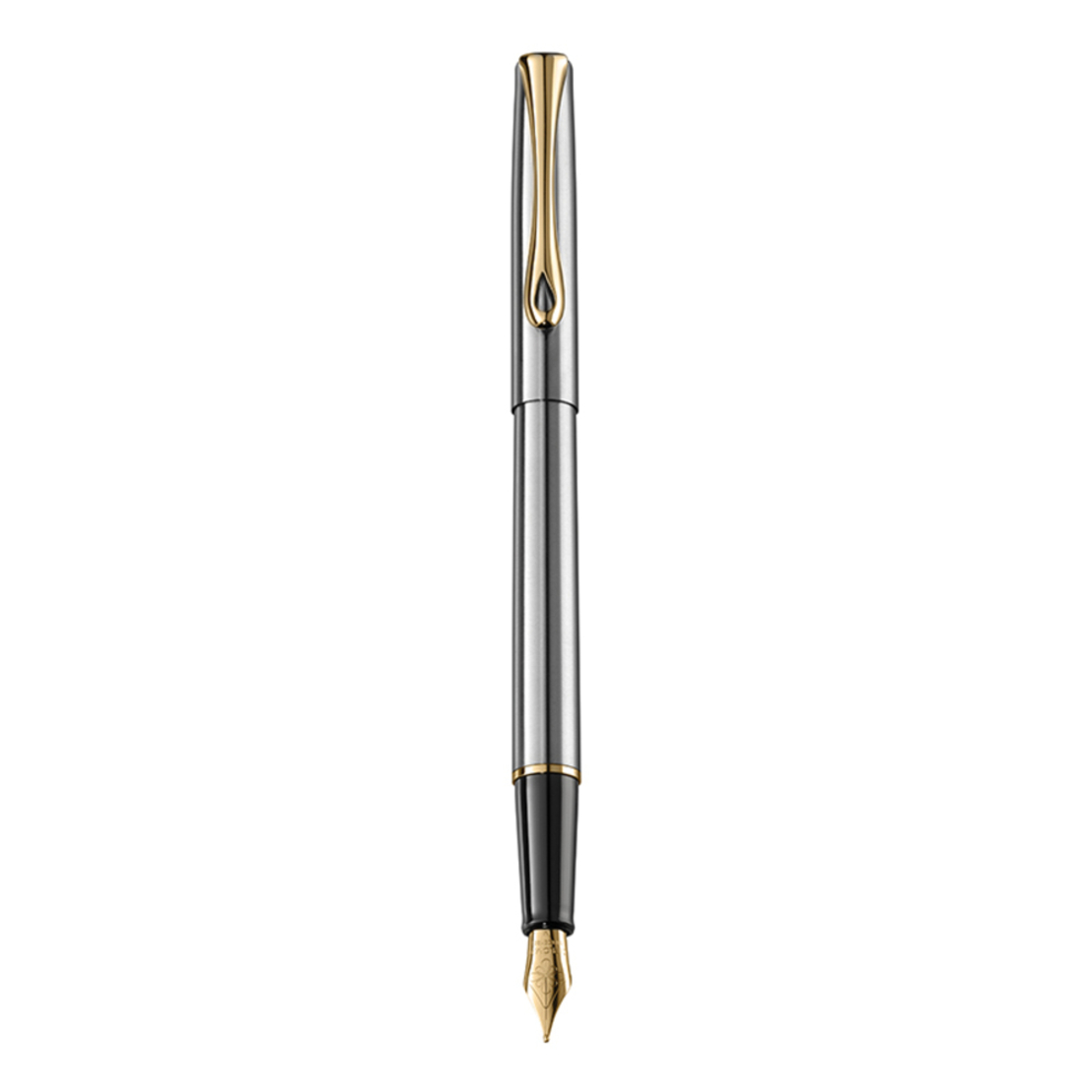 Stilou DIPLOMAT Traveller, cu penita M, din otel inoxidabil - stainless steel gold