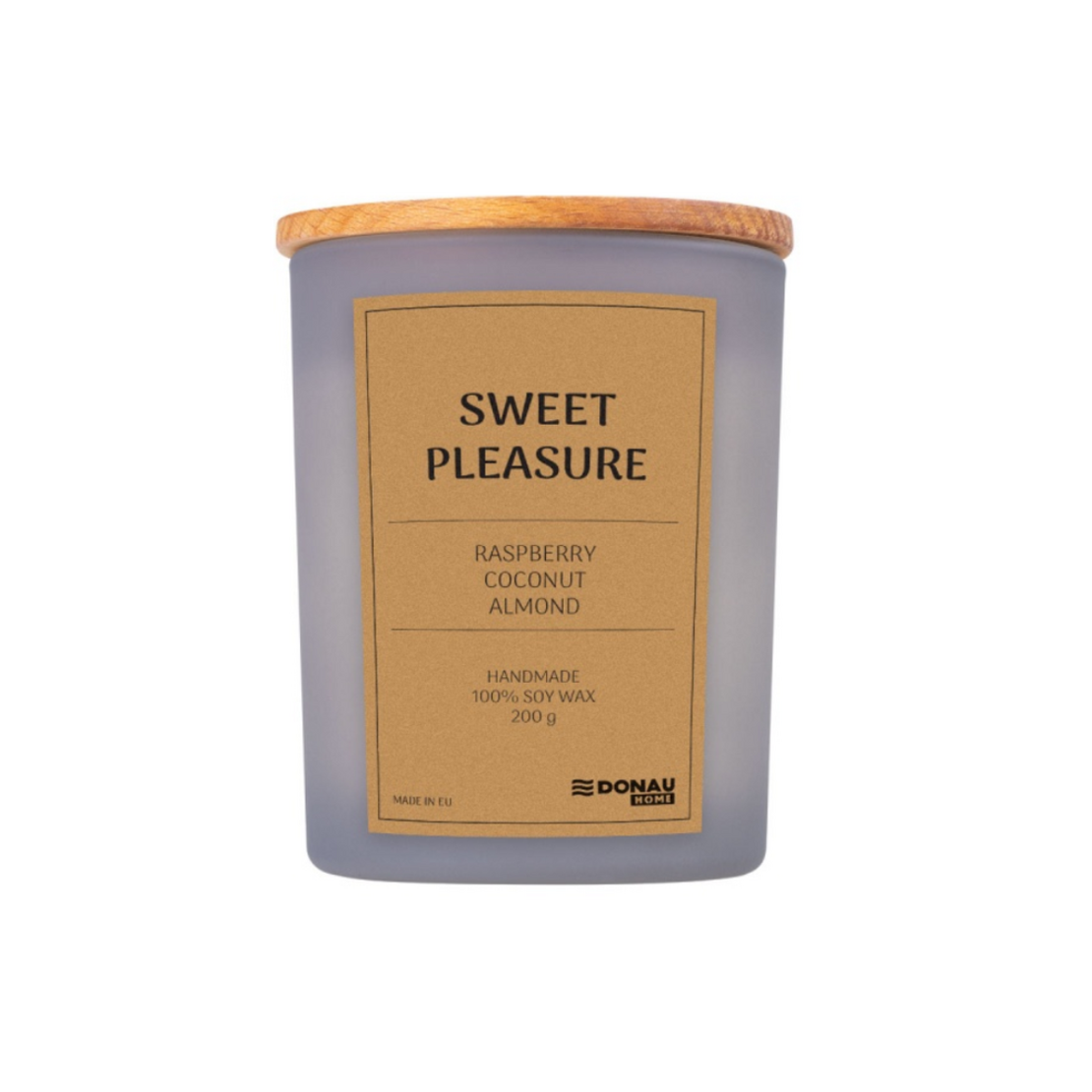 Lumanare in recipient de sticla, cu capac, 200gr, 40 de ore ardere, DONAU Home - Sweet Pleasure