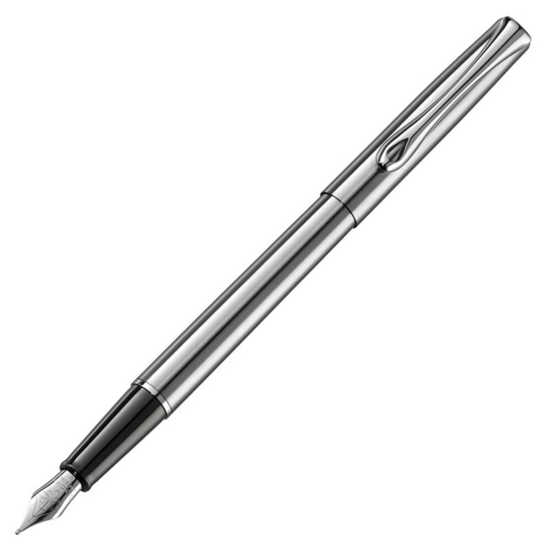 Stilou DIPLOMAT Traveller, cu penita M, din otel inoxidabil - stainless steel