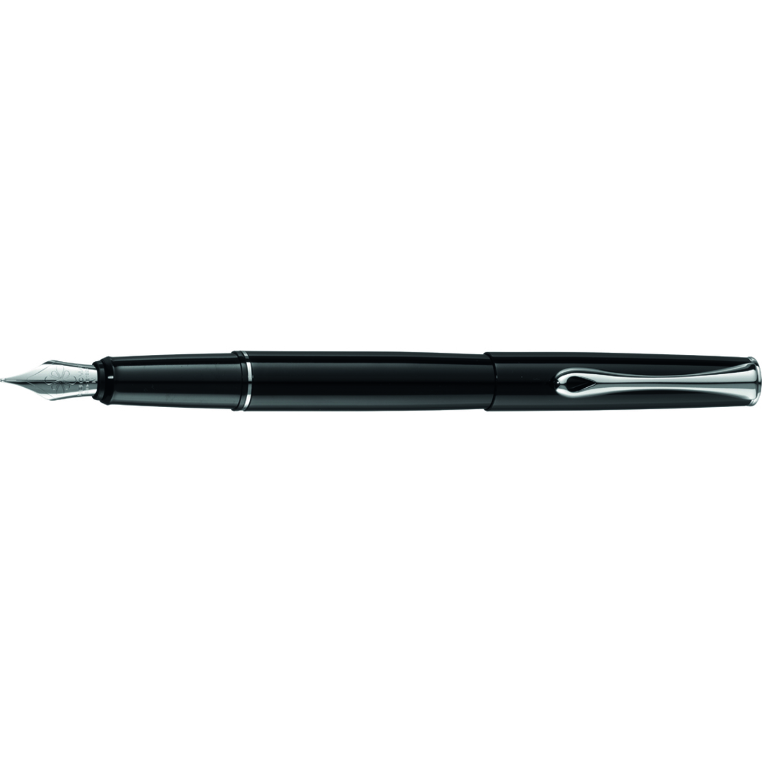 Stilou DIPLOMAT Esteem, cu penita B, din otel inoxidabil - black lacquer