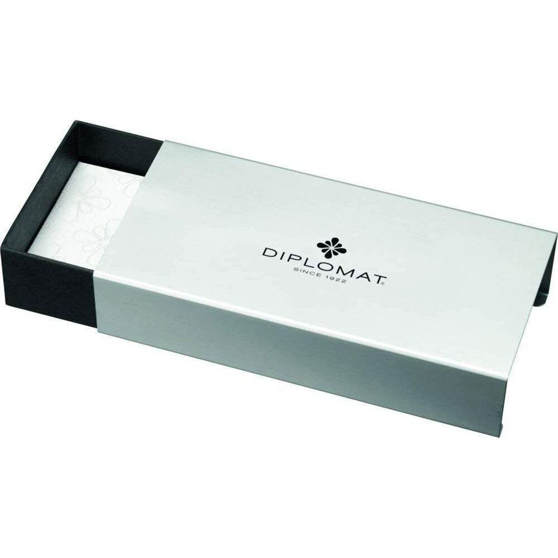 Stilou DIPLOMAT Esteem, cu penita F, din otel inoxidabil - black lacquer
