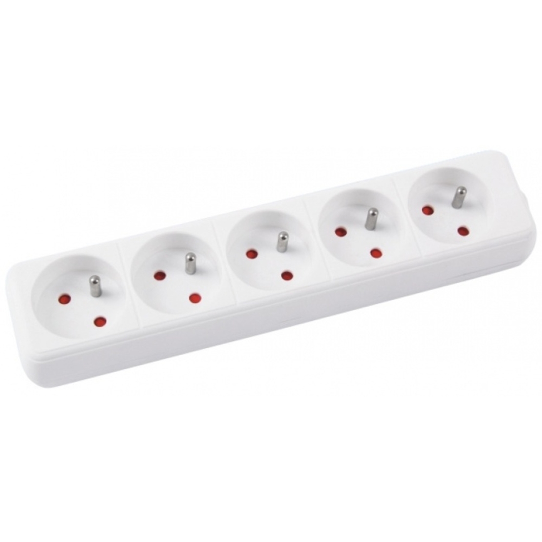 Prelungitor cu 5 prize, cablu 5 metri, Office Products - alb