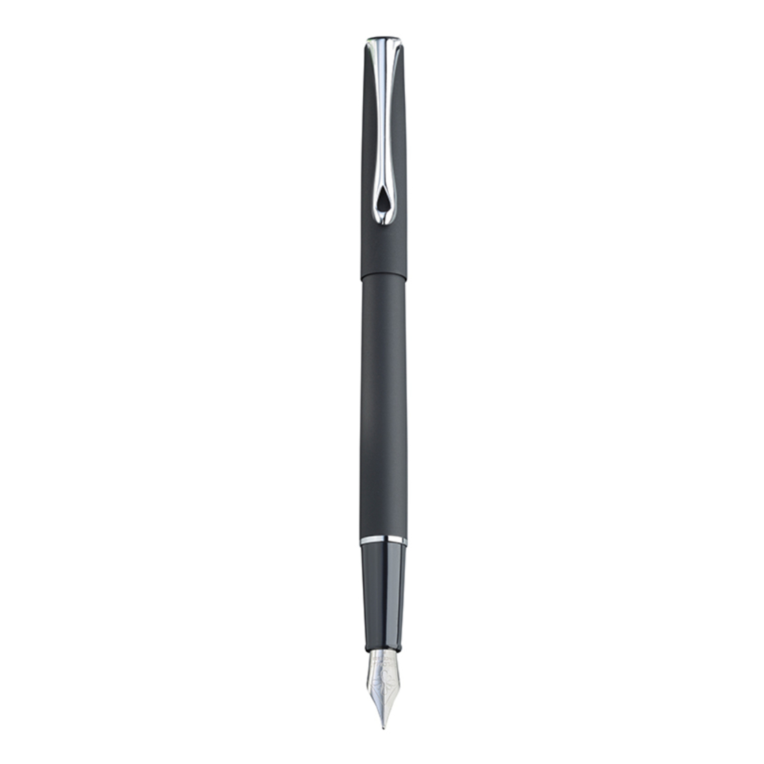 Stilou DIPLOMAT Traveller, cu penita M, din otel inoxidabil - lapis black