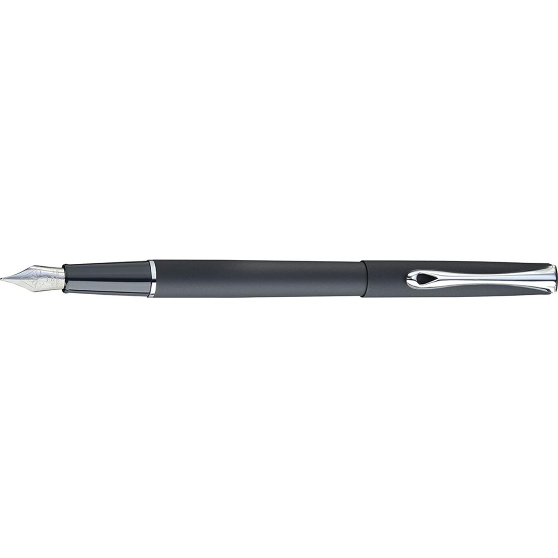 Stilou DIPLOMAT Traveller, cu penita M, din otel inoxidabil - lapis black