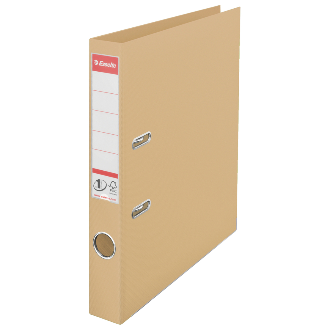 Biblioraft Esselte No.1 Power, PP/PP, partial reciclat, FSC, A4, 50 mm, culoarea nisipului